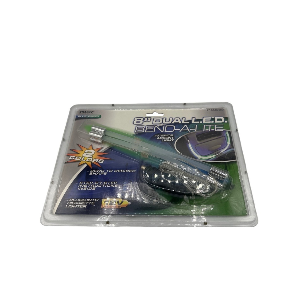 Pilot Automotive 8in Dual LED Bend-A-Lite Blue Green New IP-036BG 12V Car Light